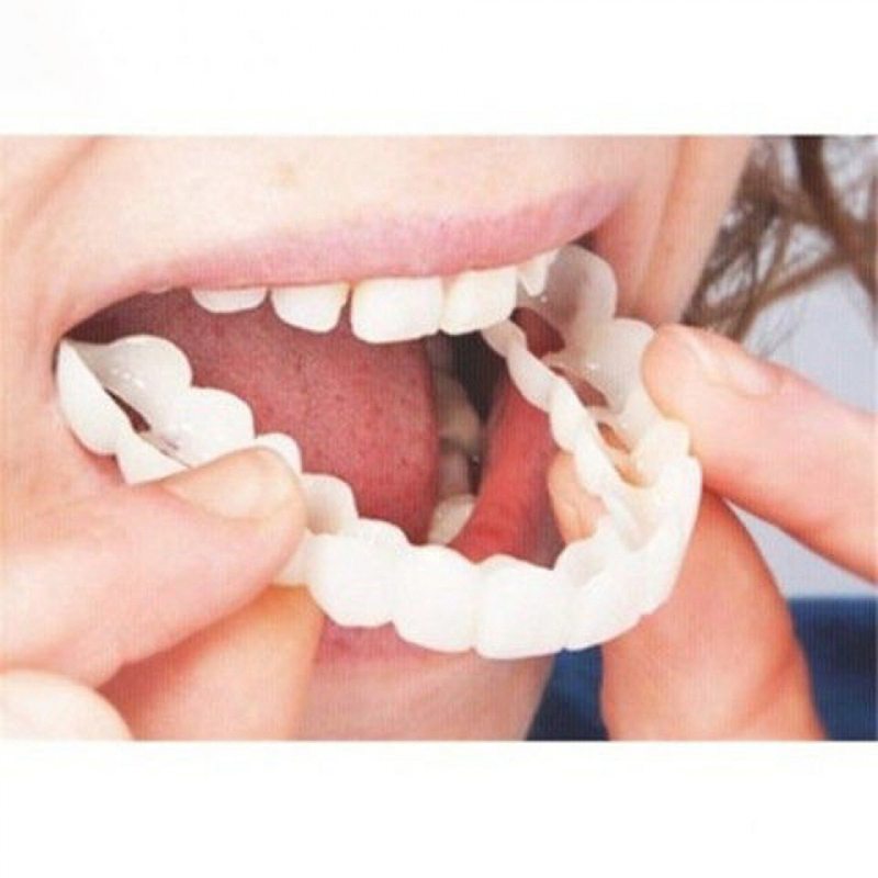 Teeth Whitening Veneers - ฟันปลอมแบบสวม Perfect Fit ฟอกสีฟัน วีเนียร์ซิลิโคนแบบถอดได้ ฟันปลอมแบบถอดได้