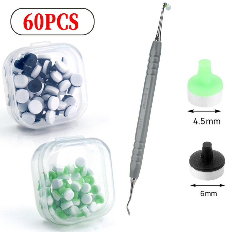 Teeth Whitening Veneers - 60 ชิ้น/กล่องทันตกรรมเรซิ่นบรรจุเครื่องมือปั้นวีเนียร์แผ่นโฟมคอมโพสิต Resindentist Instruments วัสดุฟันเครื่องมือ