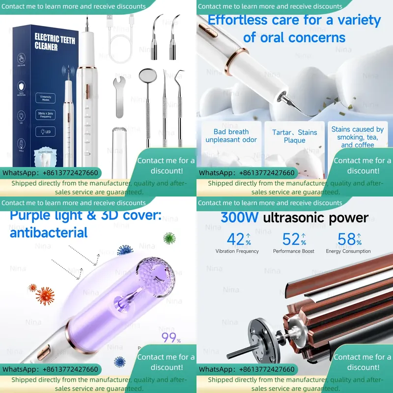 Teeth Whitening Home Kit - ชุดทำความสะอาดฟันแบบพกพาสำหรับใช้ในบ้าน รุ่น T5 พร้อมเครื่องขจัดคราบหินปูนไฟฟ้า