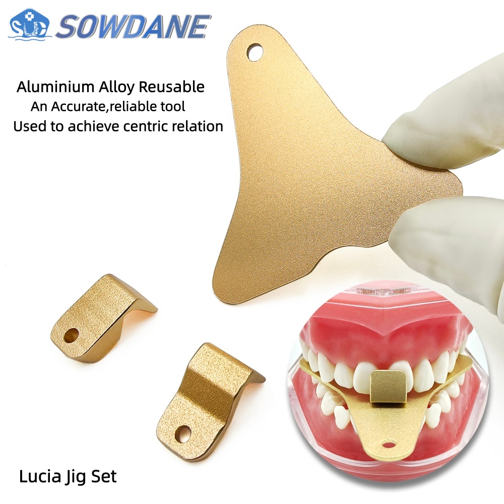 Teeth Whitening Trays - ถาดพิมพ์ฟันสำหรับห้องปฏิบัติการทันตกรรม เพื่อให้ได้ความสัมพันธ์ศูนย์กลาง ถาดอลูมิเนียมอัลลอยด์แบบนึ่งฆ่าเชื้อได้ ชุดจิ๊กฟันหน้า ชุดจิ๊ก Lucia