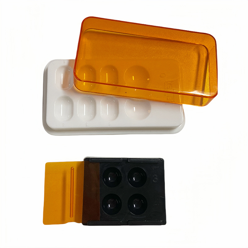 Teeth Whitening Veneers - 4 หลุม/8 หลุมทันตกรรมเรซิ่นวีเนียร์กล่องเก็บฟัน Patch แรเงา Light