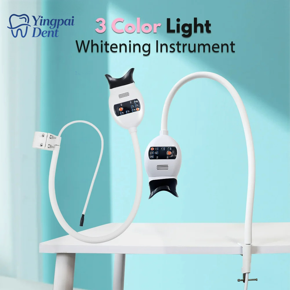 Teeth Whitening Machine Professional - เครื่องเร่งฟอกสีฟัน LED ปรับได้ 3 สี พร้อมหลอดไฟเย็นสำหรับทันตกรรม