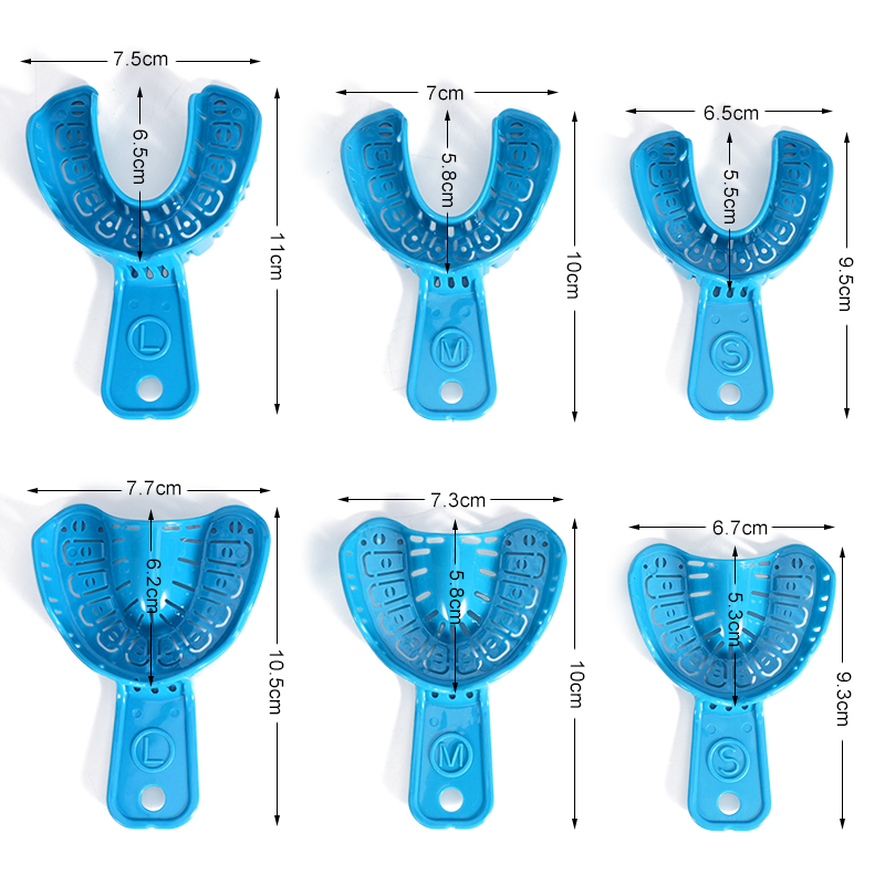 Teeth Whitening Trays - ถาดพิมพ์ฟันปลอม 6 ชิ้น แบบถอดได้ สำหรับการพิมพ์ฟันบางส่วนหรือทั้งปาก พับเก็บง่าย