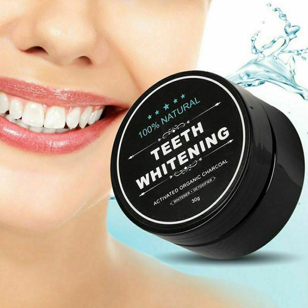 ผงถ่านชาร์โคลออร์แกนิคสำหรับขั - Teeth Whitening Charcoal Powder บทวิจารณ์และราคา