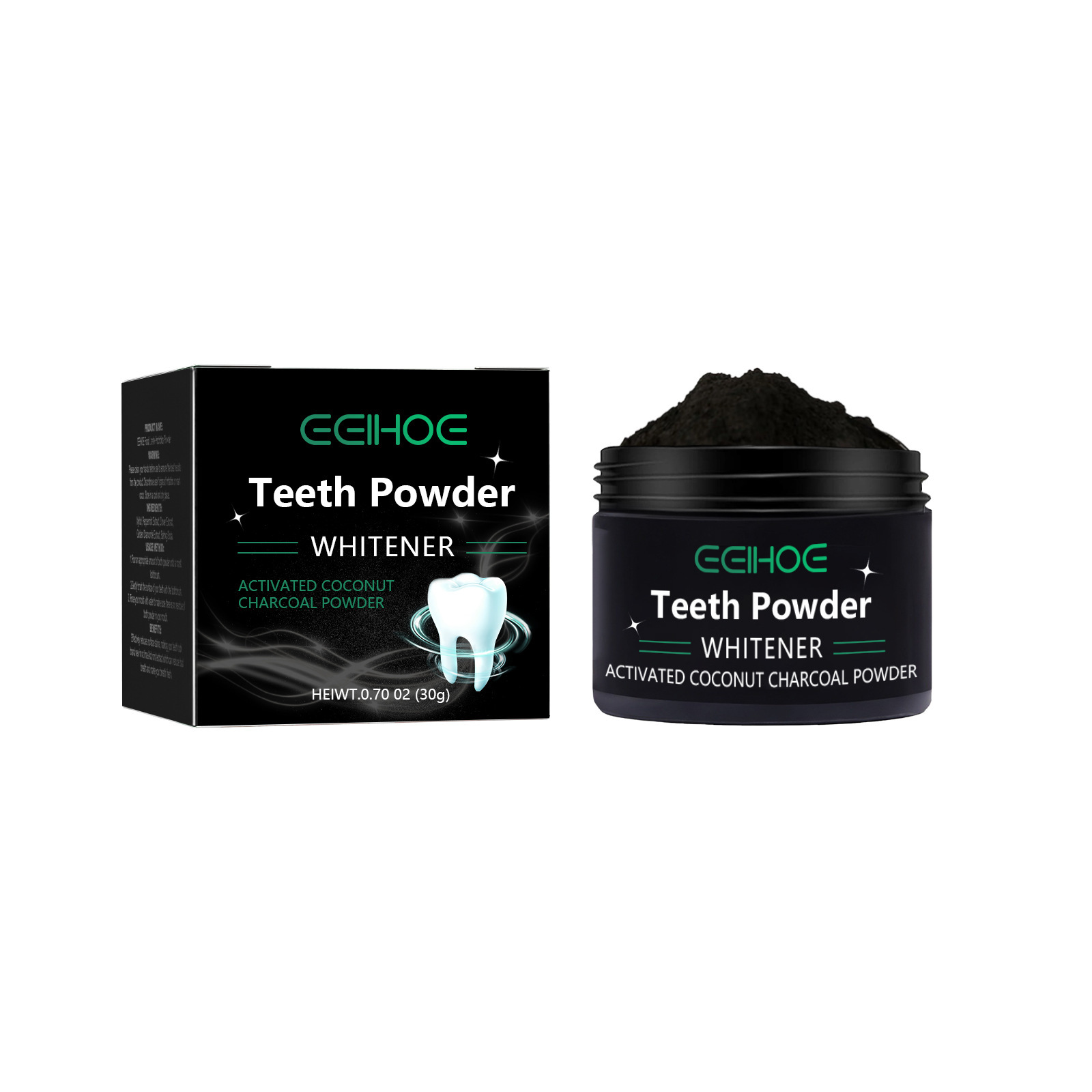 EELHOE ผงถ่านสําหรับผลิตภัณฑ์ฟ - Teeth Whitening Charcoal Powder บทวิจารณ์และราคา