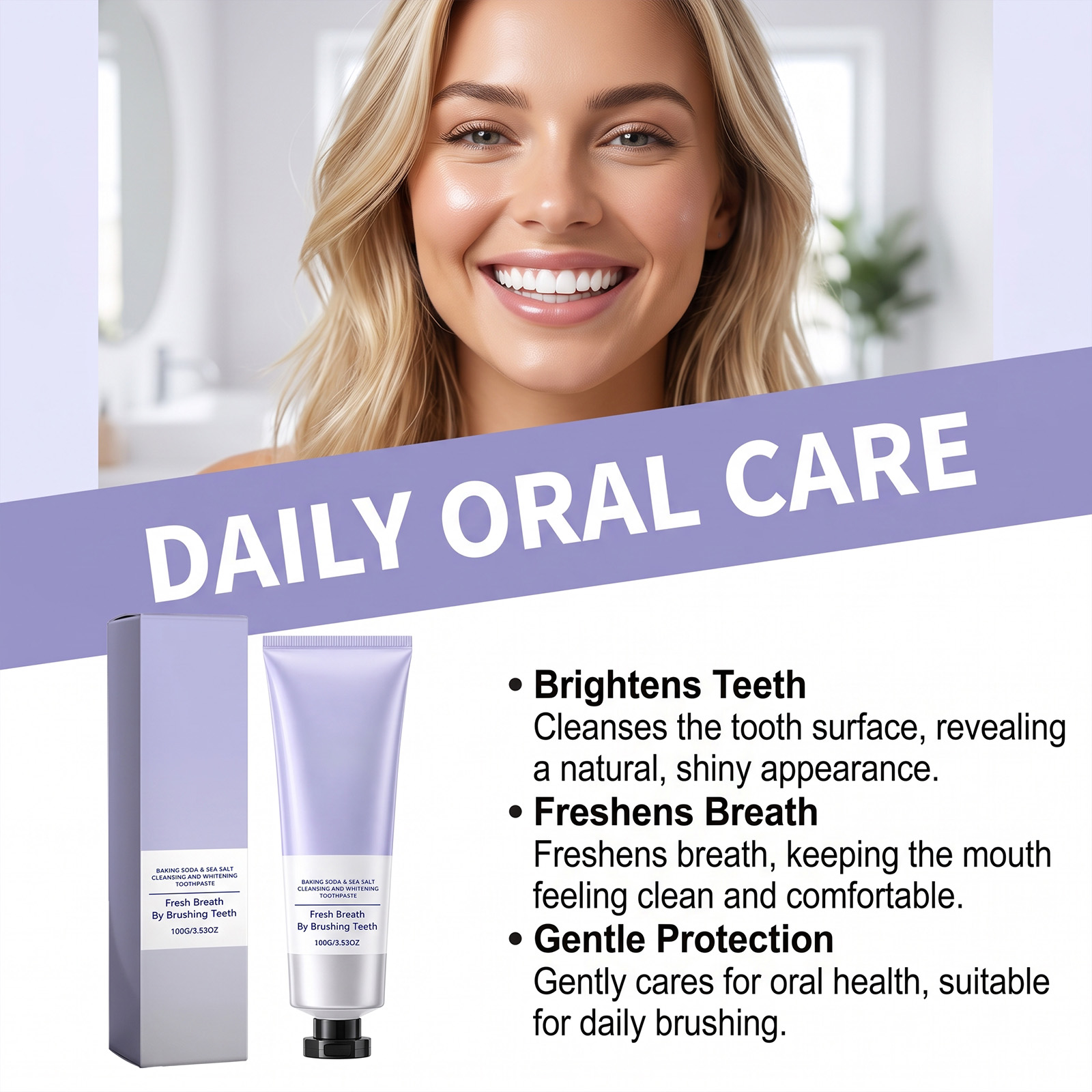 ยาสีฟันเกลือทะเลเพื่อฟันขาว ผส - Teeth Whitening Baking Soda บทวิจารณ์และราคา