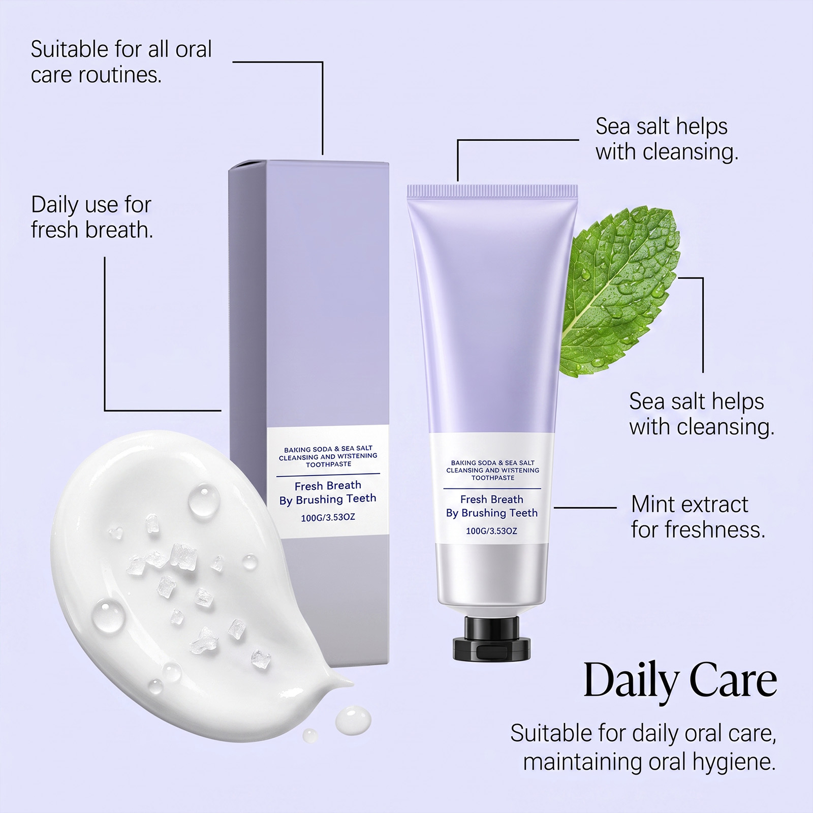 ยาสีฟันเกลือทะเลเพื่อฟันขาว ผส - Teeth Whitening Baking Soda บทวิจารณ์และราคา