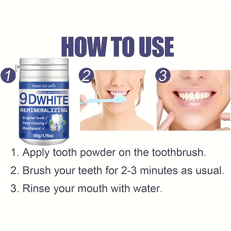 ผงขัดฟันไวท์ไอซ์ 9D ดับเบิ้ลมิ - Teeth Whitening Baking Soda บทวิจารณ์และราคา