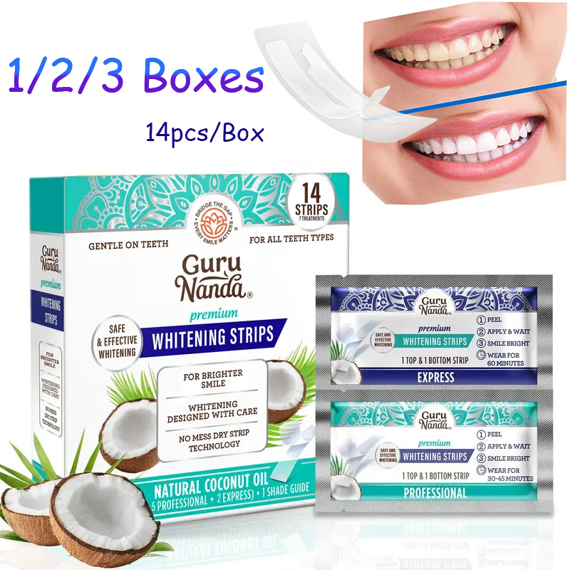 แผ่นฟอกฟันขาวน้ำมันมะพร้าว 14  - Teeth Whitening Essence บทวิจารณ์และราคา
