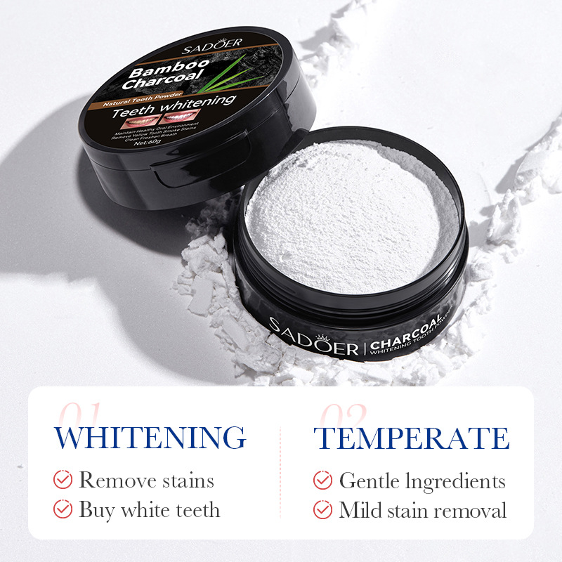 ถ่านไม้ไผ่ ถ่านกัมมันต์ ผงฟอกส - Teeth Whitening Charcoal Powder บทวิจารณ์และราคา