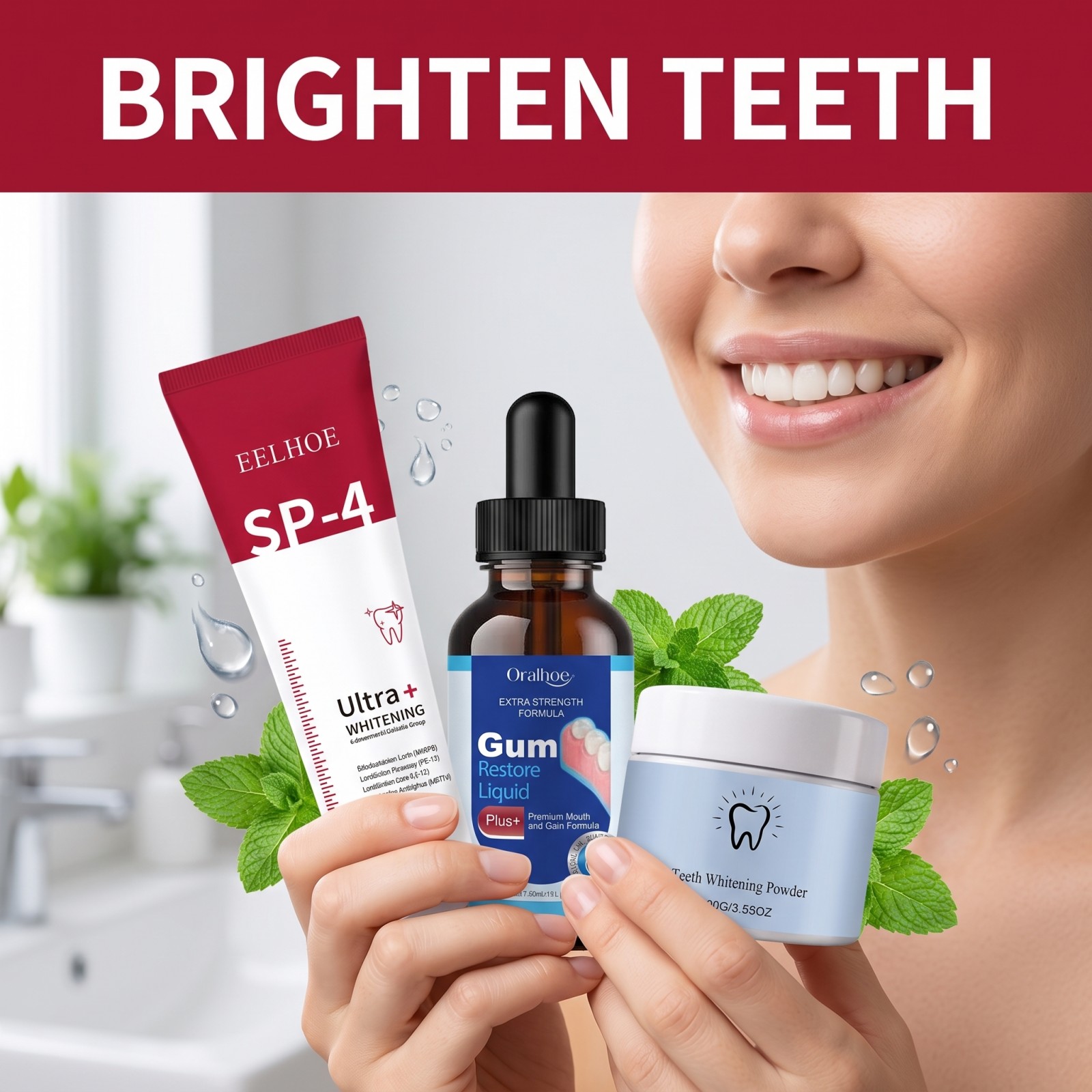 ชุดดูแลช่องปาก คอมโบเซ็ต ยาสีฟ - Teeth Paint Whitening บทวิจารณ์และราคา