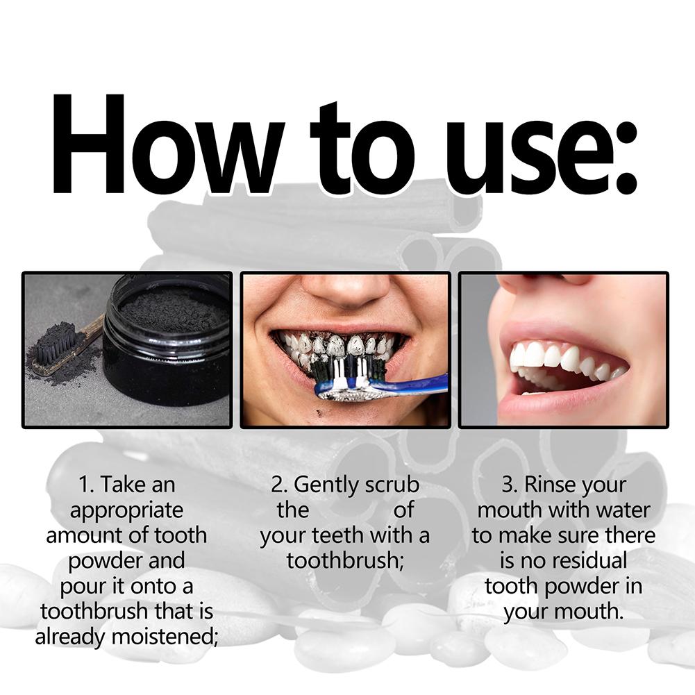 ผงฟอกสีฟัน, ผงฟอกสีฟันธรรมชาติ - Teeth Whitening Charcoal Powder บทวิจารณ์และราคา