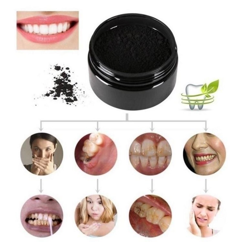 ผงฟอกสีฟันถ่านกัมมันต์ 1 กล่อง - Teeth Whitening Charcoal Powder บทวิจารณ์และราคา