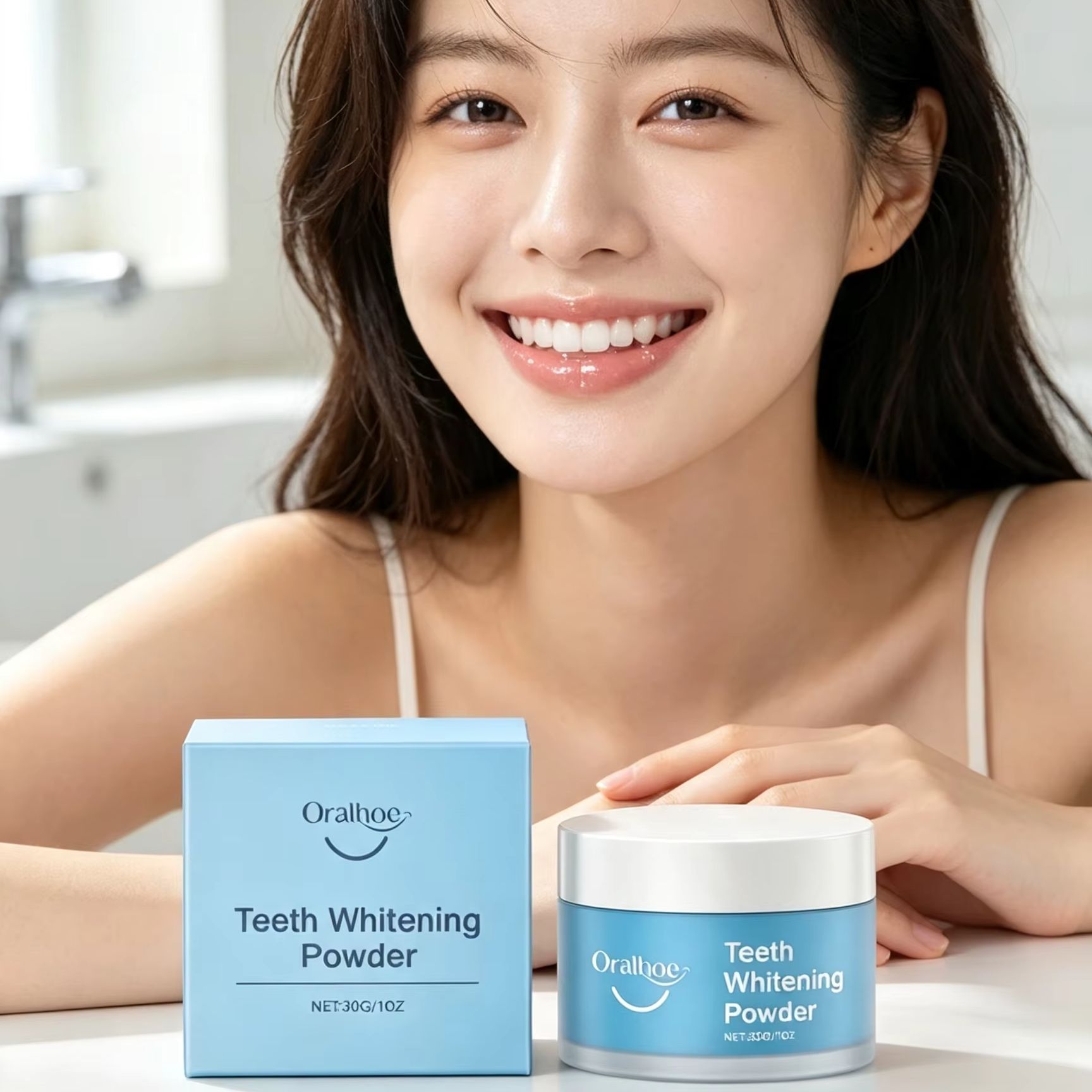 ผงแปรงฟัน Oralhoe สำหรับขจัดคร - Teeth Paint Whitening บทวิจารณ์และราคา