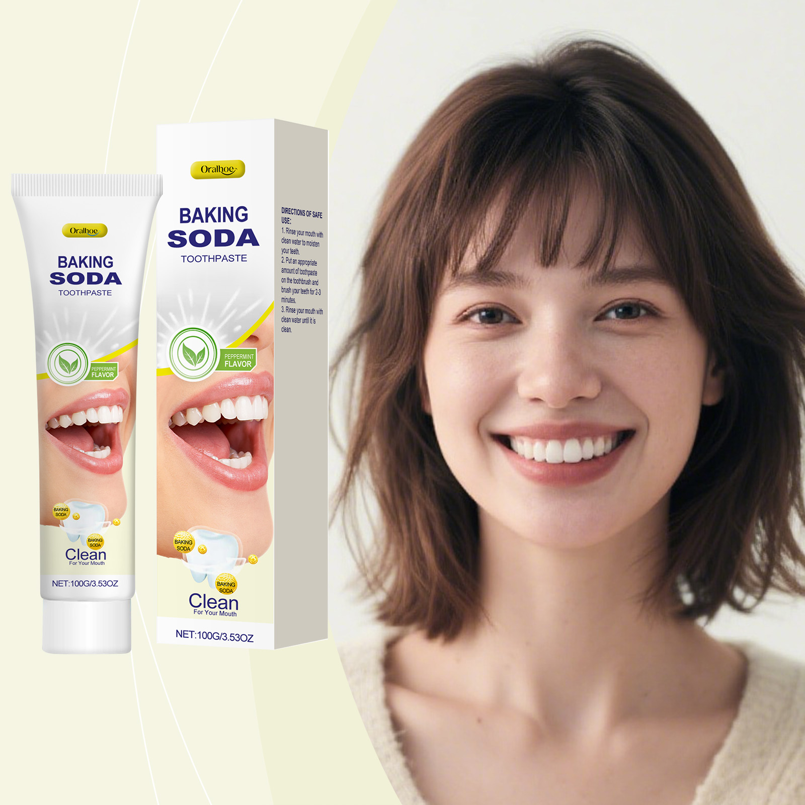 เบกกิ้งโซดา ยาสีฟัน ทำความสะอา - Teeth Whitening Baking Soda บทวิจารณ์และราคา
