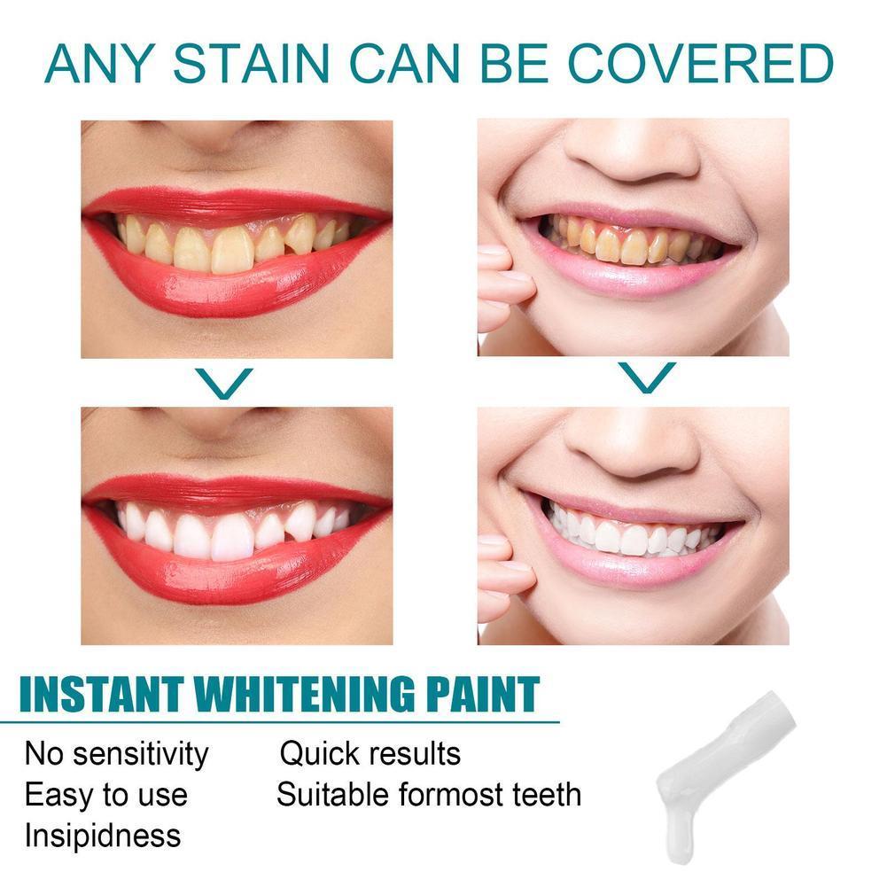 สีทาฟันขาว ลดคราบฝังแน่น ขจัดค - Teeth Paint Whitening บทวิจารณ์และราคา