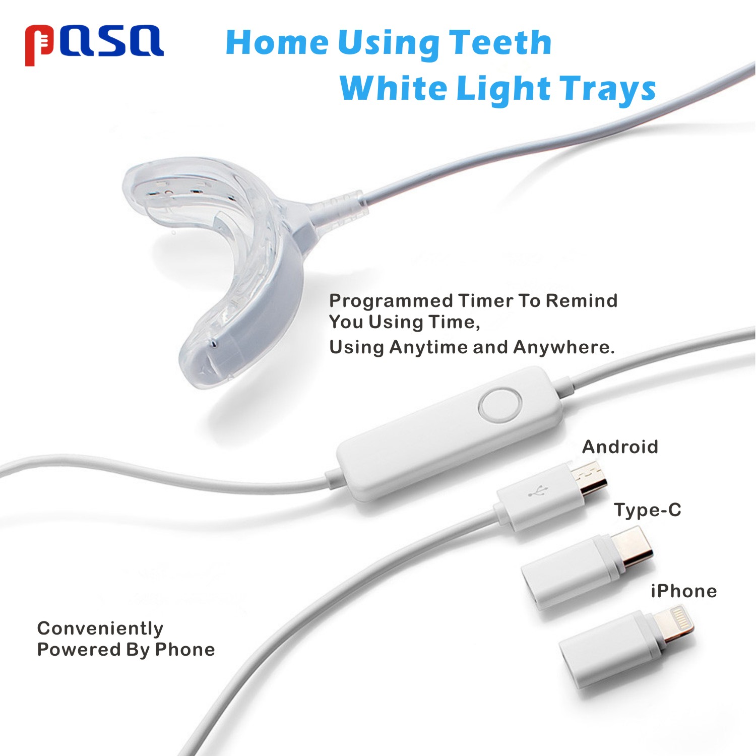ชุดฟอกสีฟันแบบพกพา แสงสีฟ้าเย็ - Teeth Whitening Home Kit บทวิจารณ์และราคา
