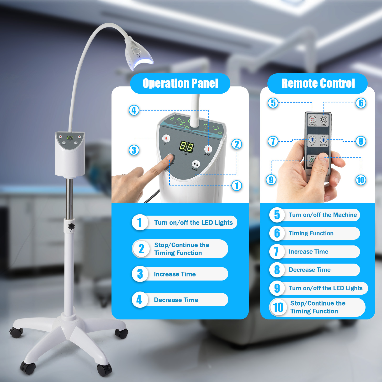 เครื่องฟอกสีฟันแบบมืออาชีพพร้อ - Teeth Whitening Machine Professional บทวิจารณ์และราคา
