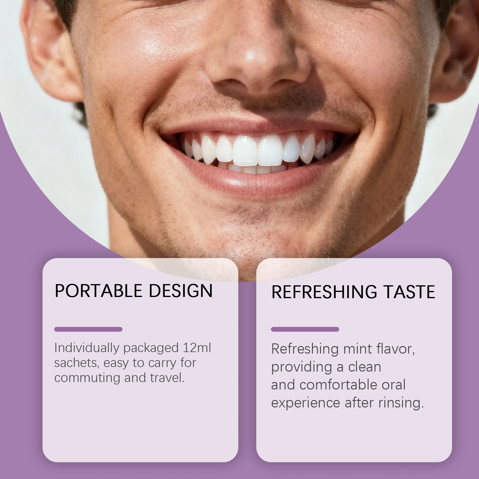น้ำยาบ้วนปากสีม่วงสำหรับฟอกสีฟ - Teeth Whitening Xylitol Gum บทวิจารณ์และราคา