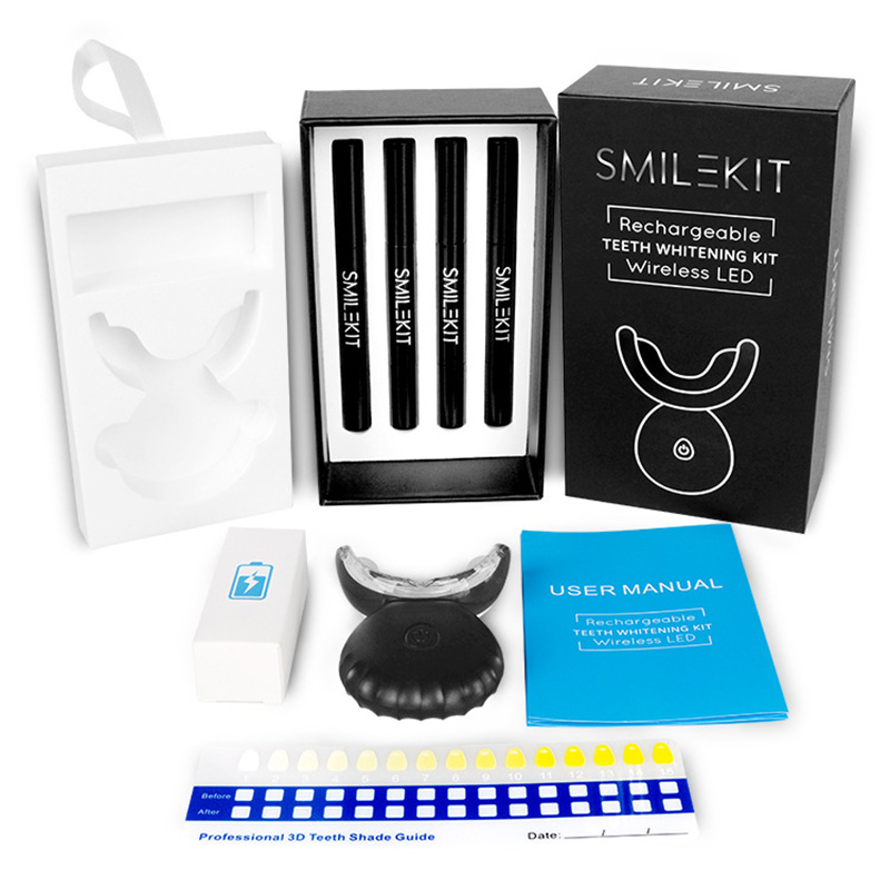 ใหม่ไฟฟ้าฟอกสีฟัน LED บ้านไร้ส - Teeth Whitening Home Kit บทวิจารณ์และราคา
