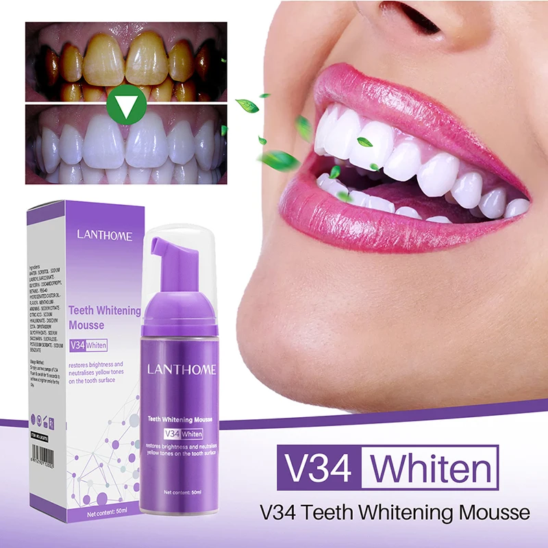มูส V34ยาสีฟันมีประสิทธิภาพทำค - Teeth Whitening Charcoal Powder บทวิจารณ์และราคา