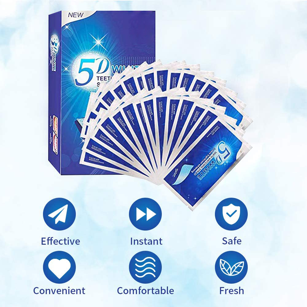 แผ่นฟอกสีฟันขาว 5D ไวท์เทนนิ่ง - Teeth Whitening Home Kit บทวิจารณ์และราคา