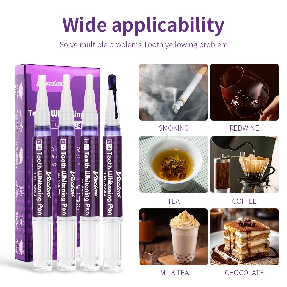 วาคลาฟ V34 ปากกาเจลฟอกสีฟันสีม - Teeth Whitening Essence บทวิจารณ์และราคา